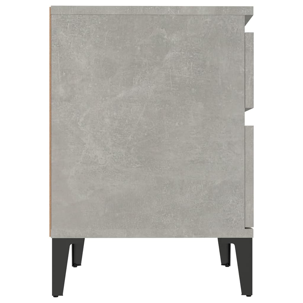 bedside table concrete gray 40x35x50 cm