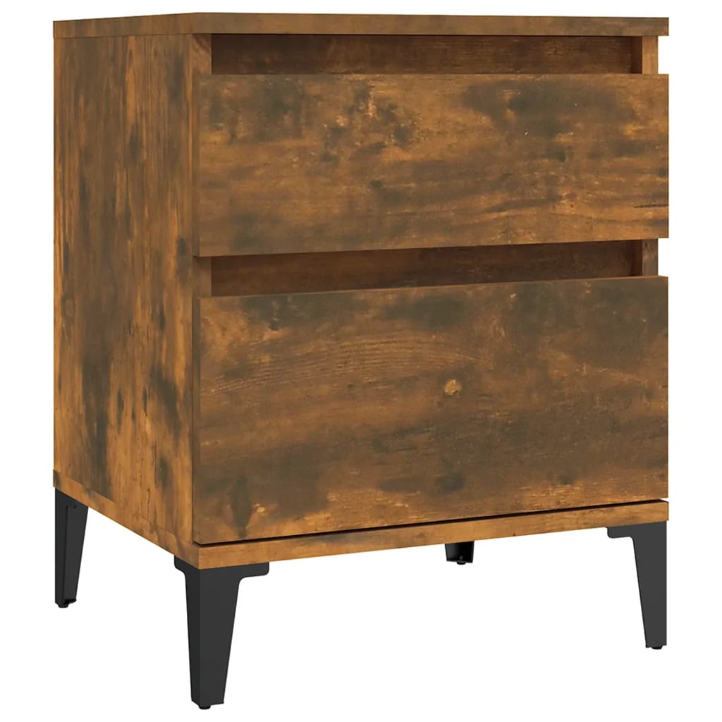 Bedside table smoked oak 40x35x50 cm