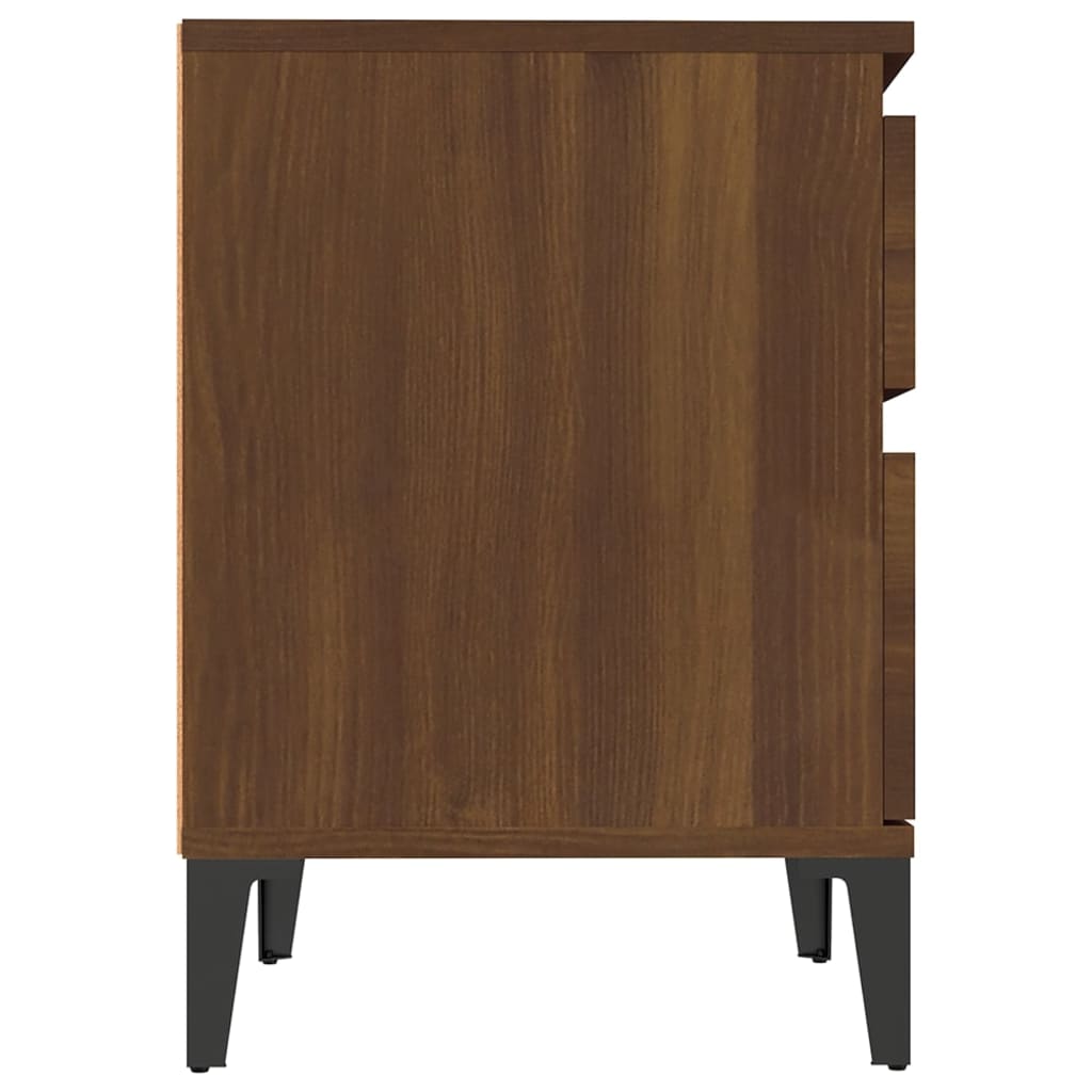 Bedside table brown oak look 40x35x50 cm