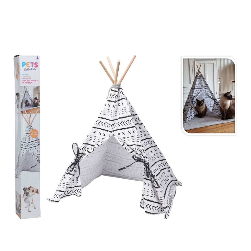 Pet Tent Tipi Canvas 56x56x74 cm