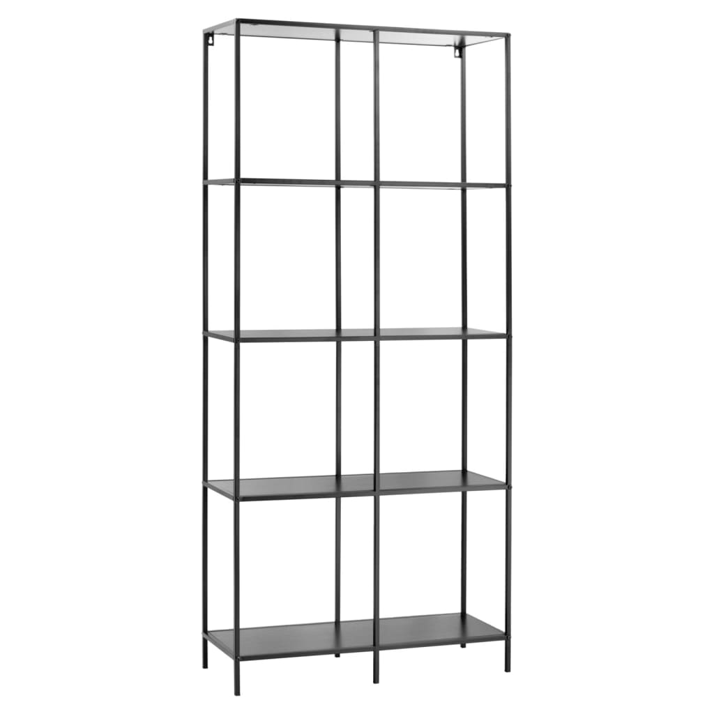 Wall shelf with 4 shelves 78x30x170 cm Black