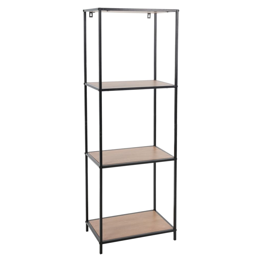 Shelf with 3 shelves 45x30x130 cm natural and black