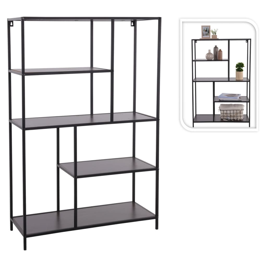 Standing Shelf 4 Tiers 76x30x116 cm Black