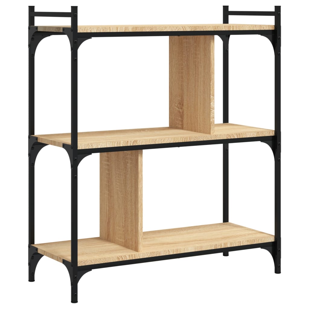 Bücherregal 3 Böden Sonoma-Eiche 76x32x88 cm Holzwerkstoff