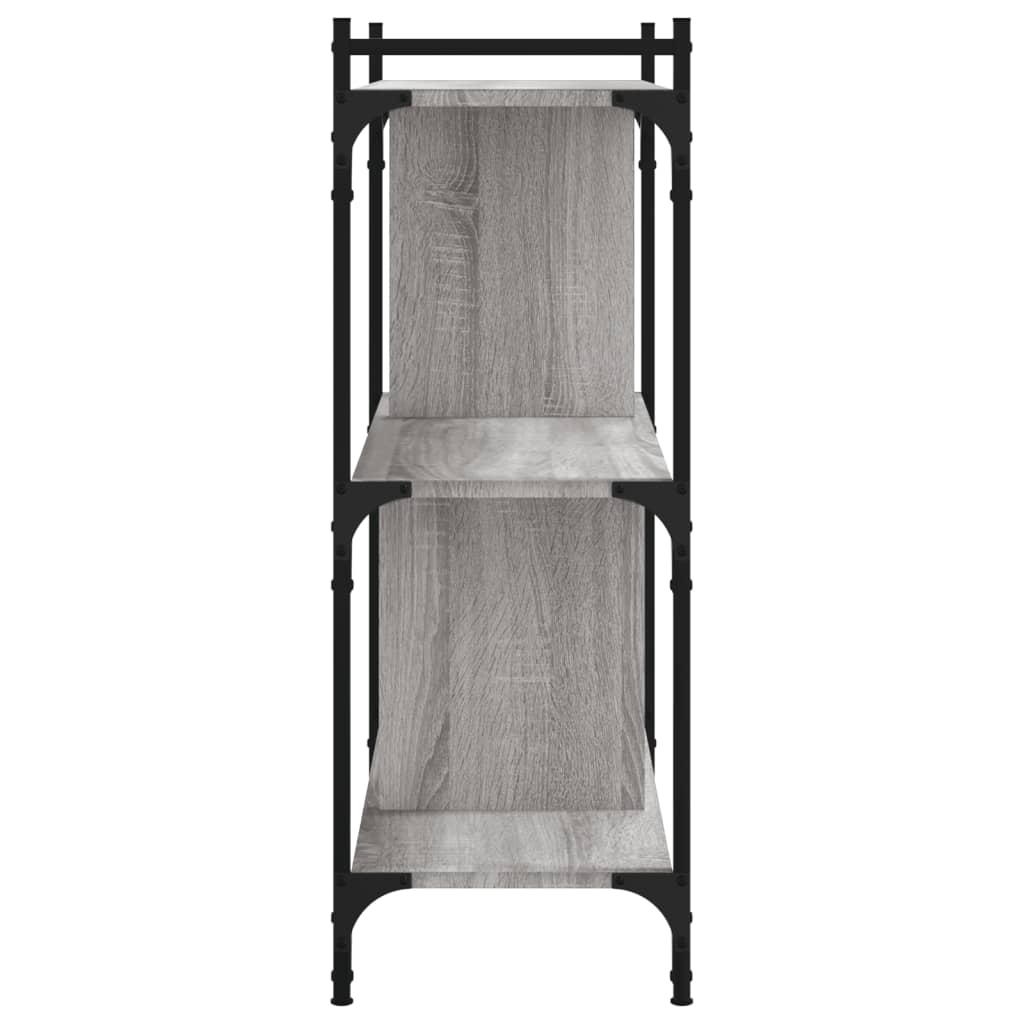 Bücherregal 3 Böden Grau Sonoma 76x32x88 cm Holzwerkstoff