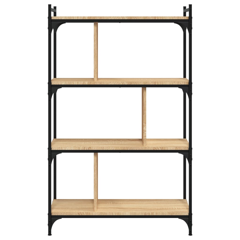 Bookcase 4 shelves Sonoma oak 76x32x123 cm wood material