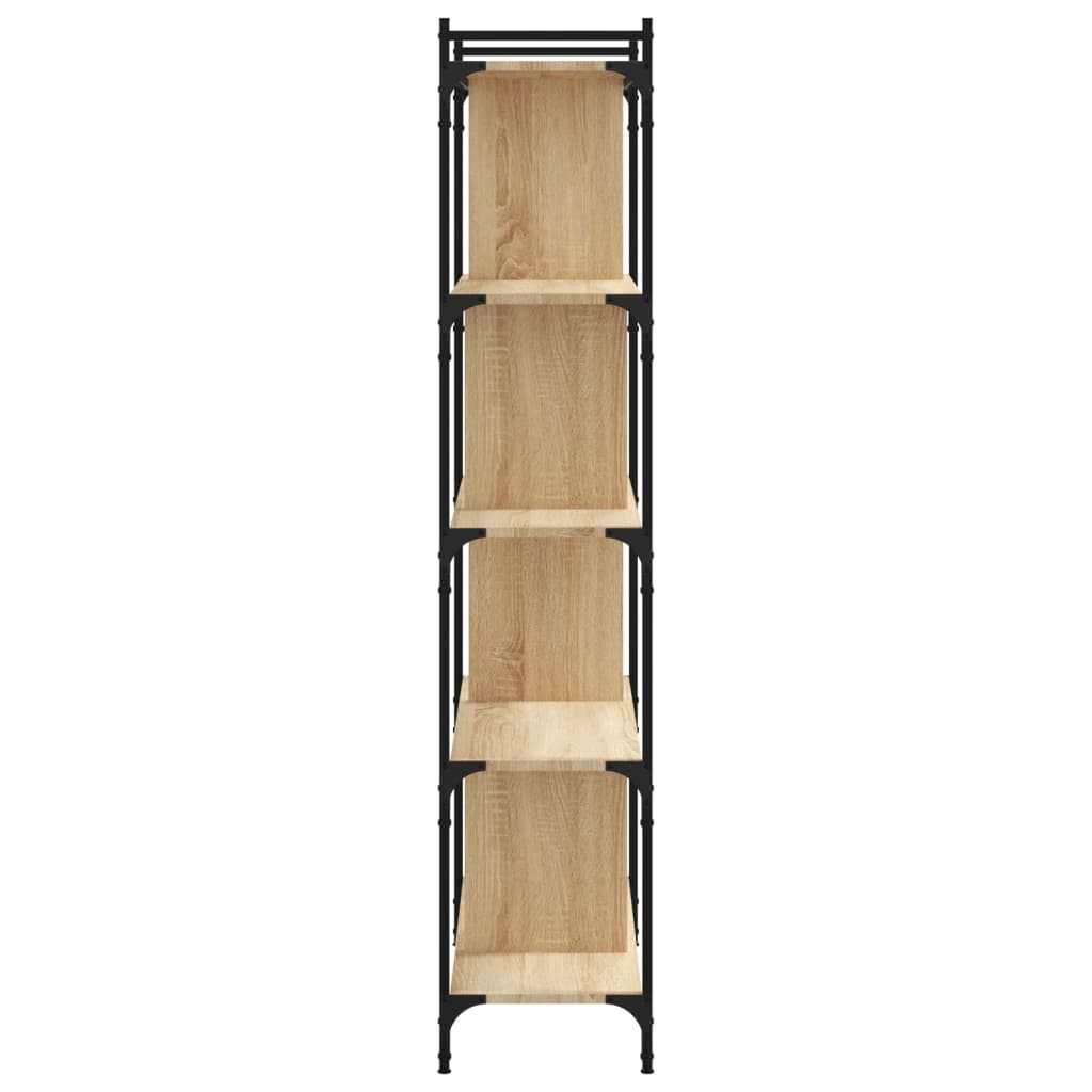 Bookcase 5 shelves Sonoma oak 76x32x158 cm wood material