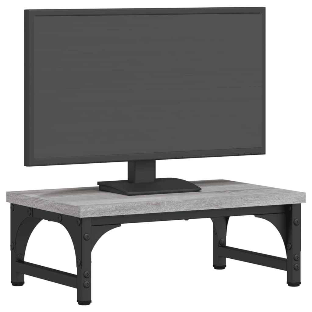 Monitor Stand Gray Sonoma 37x23x14 cm Wood Material