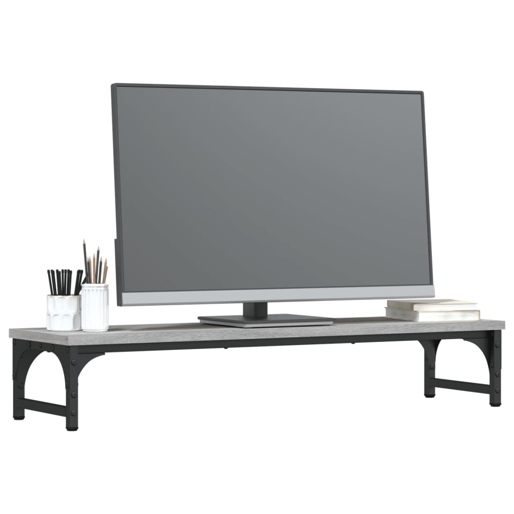 Monitor Stand Gray Sonoma 85x23x15.5 cm Wood Material