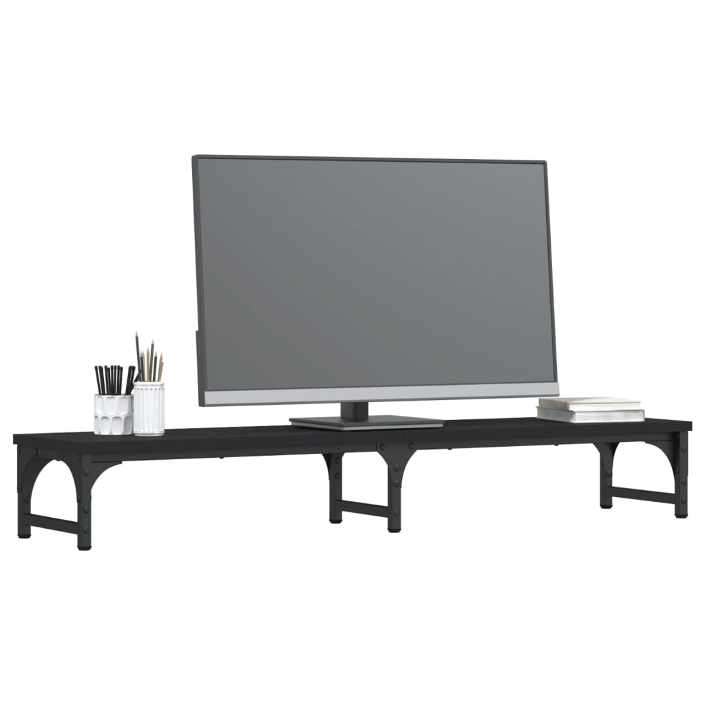 Monitor Stand Black 105x23x15.5 cm Wood Material