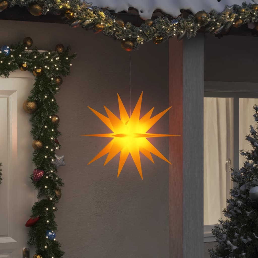 LED Christmas Star Foldable Yellow 57 cm