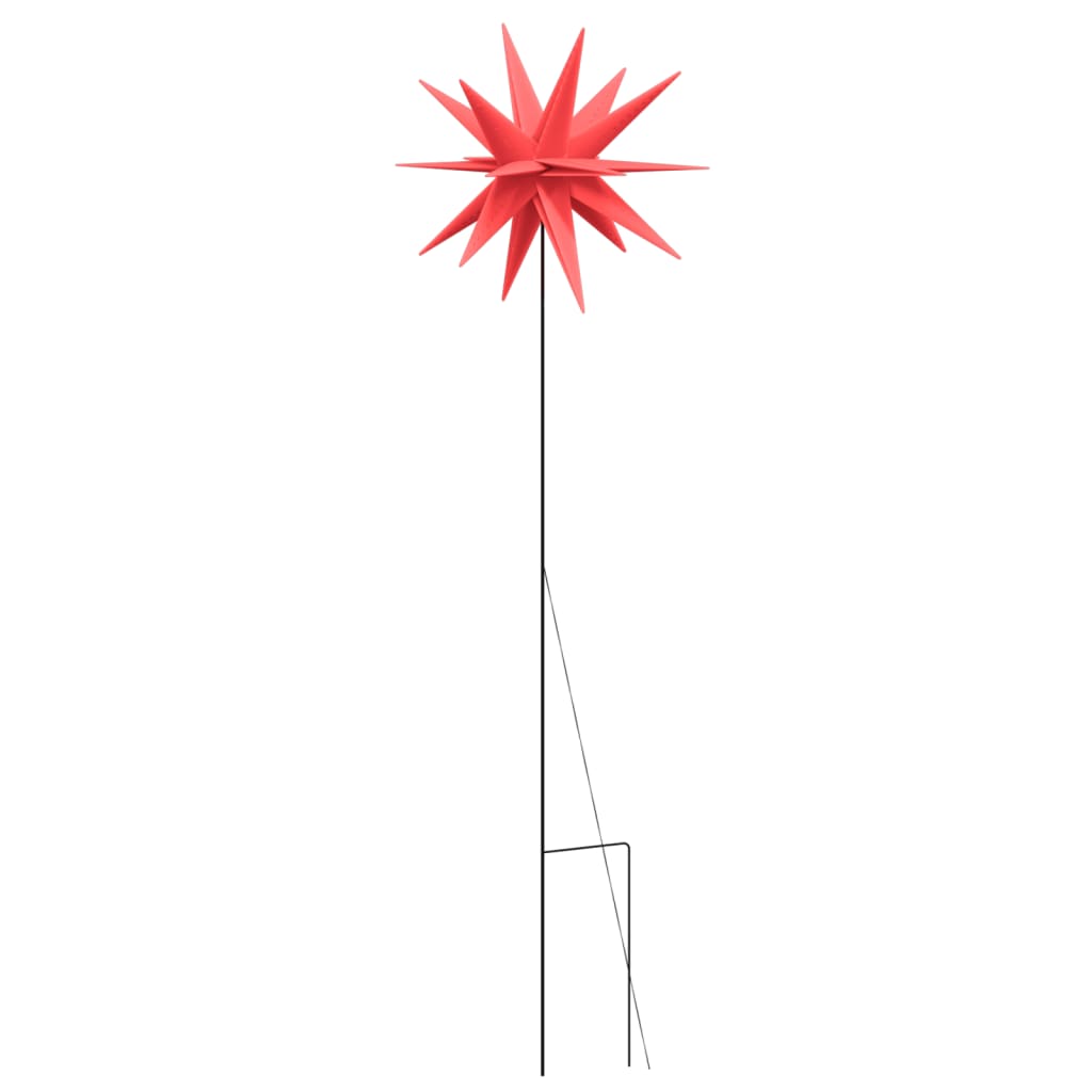 LED Christmas Star with Ground Spike Foldable Red 57 cm