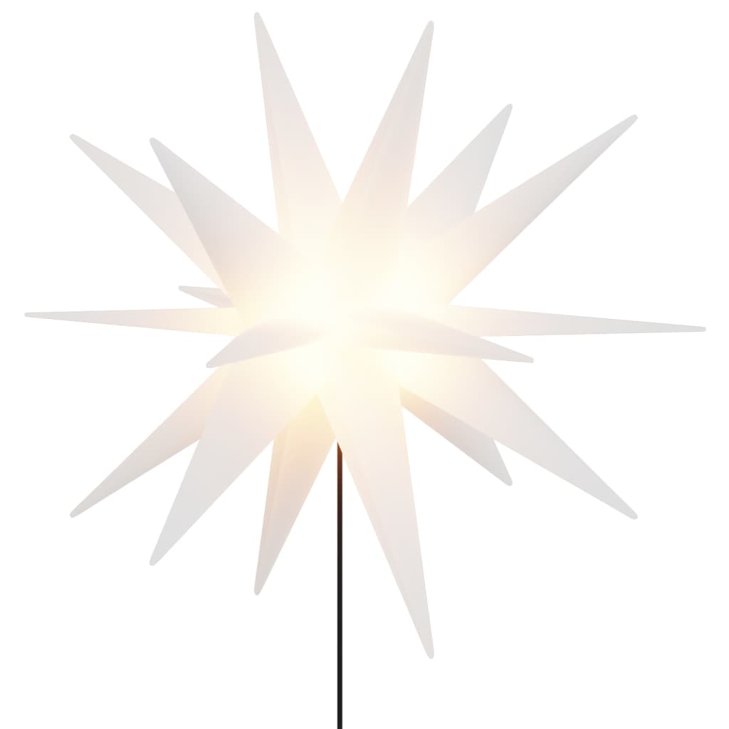 LED Christmas Star with Ground Spike Foldable White 57 cm