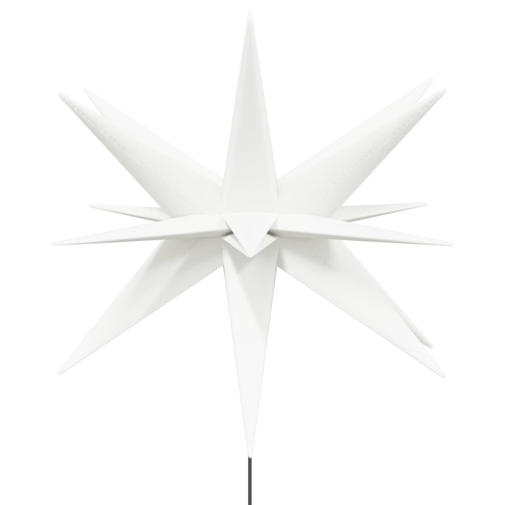 LED Christmas Star with Ground Spike Foldable White 57 cm