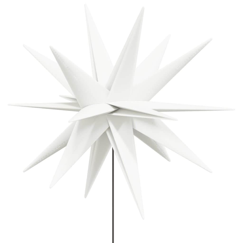 LED Christmas Star with Ground Spike Foldable White 57 cm