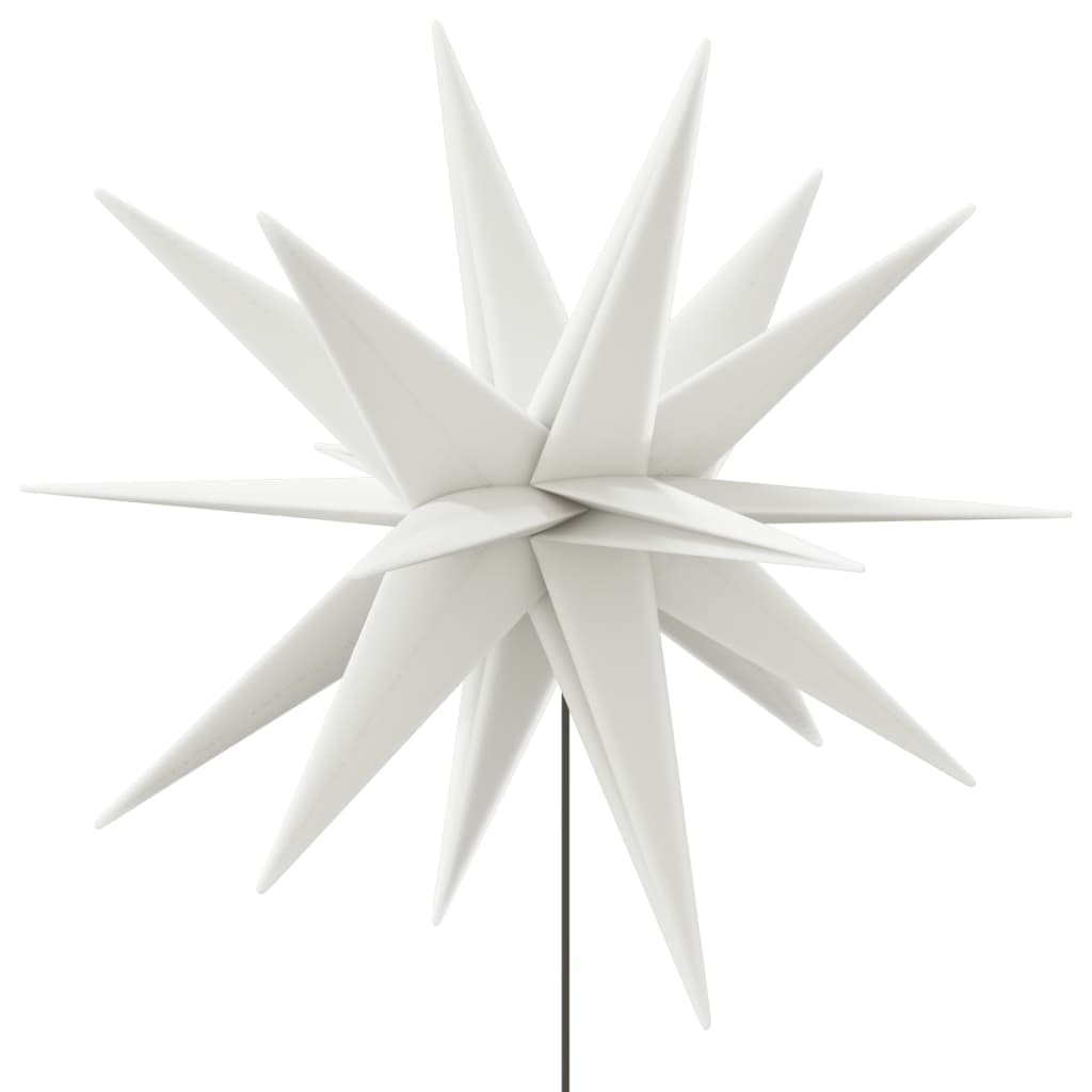 LED Christmas Star with Ground Spike Foldable White 57 cm