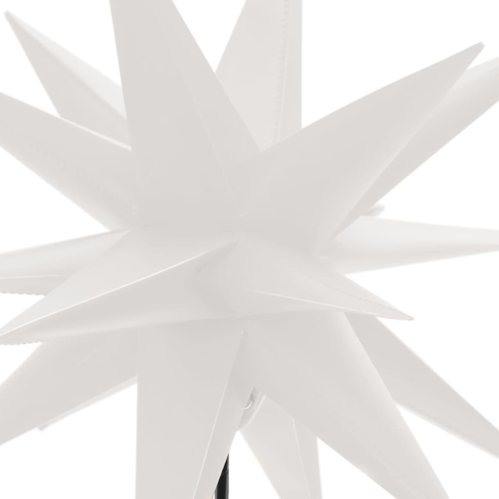 LED Christmas Star with Ground Spike Foldable White 57 cm