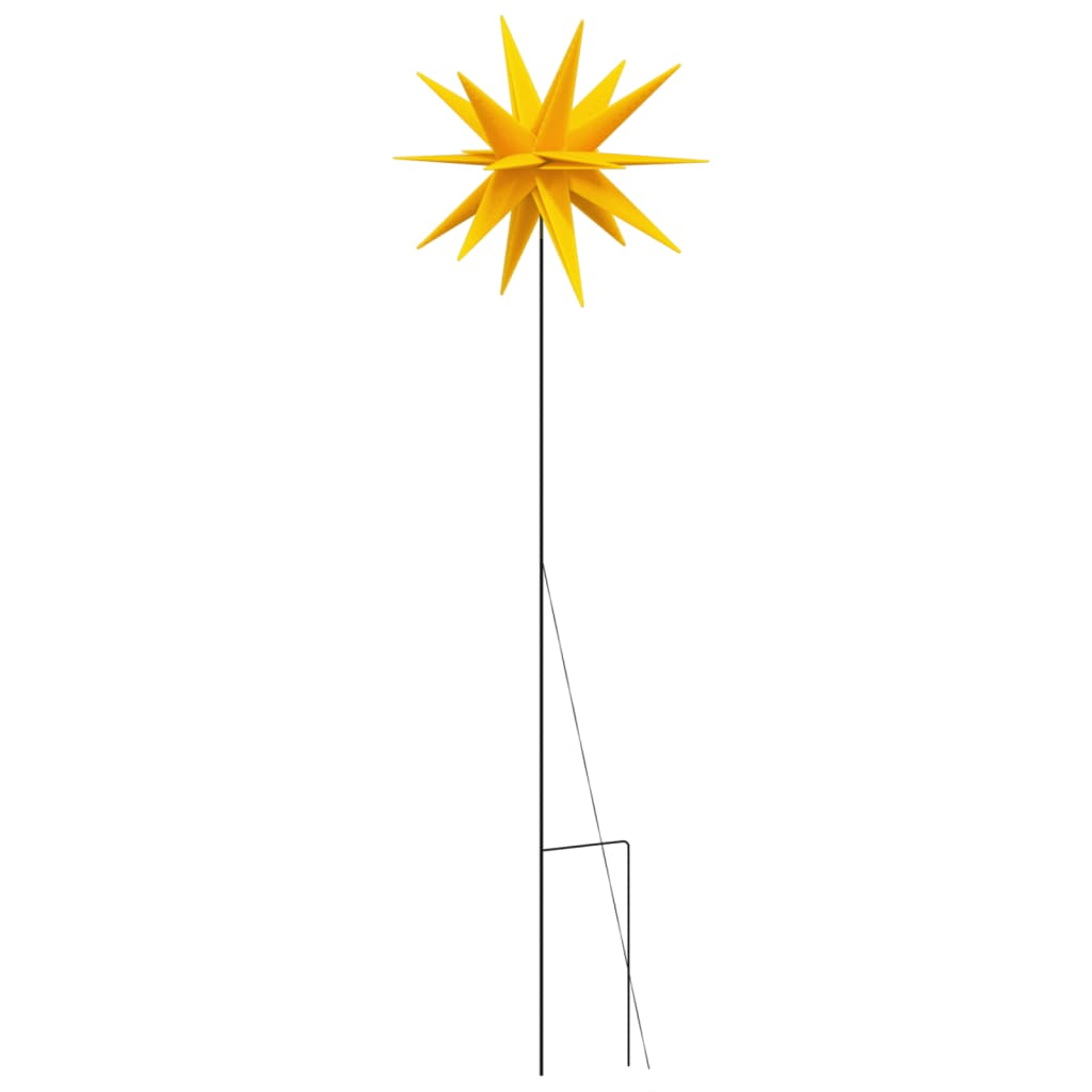 LED Christmas Star with Ground Spike Foldable Yellow 57 cm