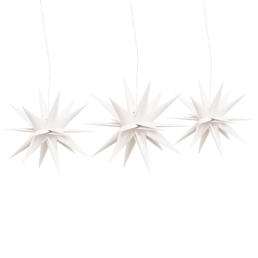 LED Christmas Stars 3 pcs. Foldable White