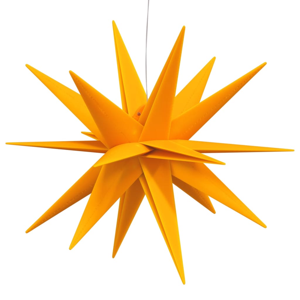 LED Christmas Stars 3 pcs. Foldable Yellow