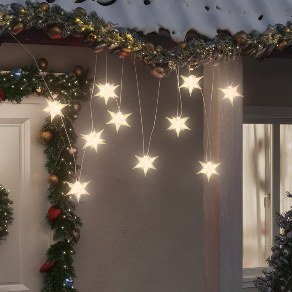 LED Christmas star with 10 LEDs white 10 cm