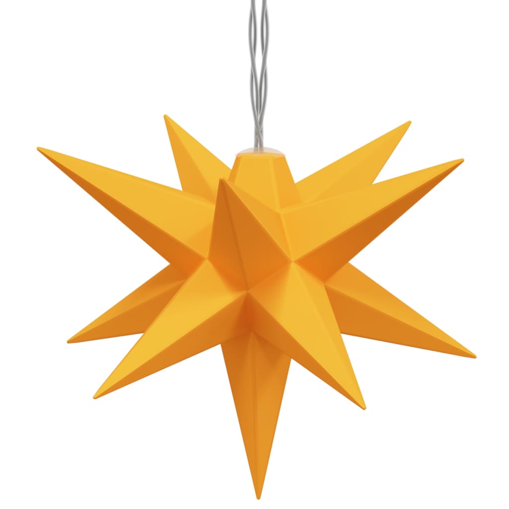 LED Christmas star with 10 LEDs yellow 10 cm