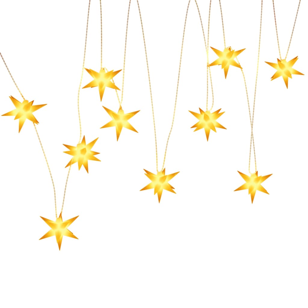 LED Christmas star with 10 LEDs yellow 10 cm