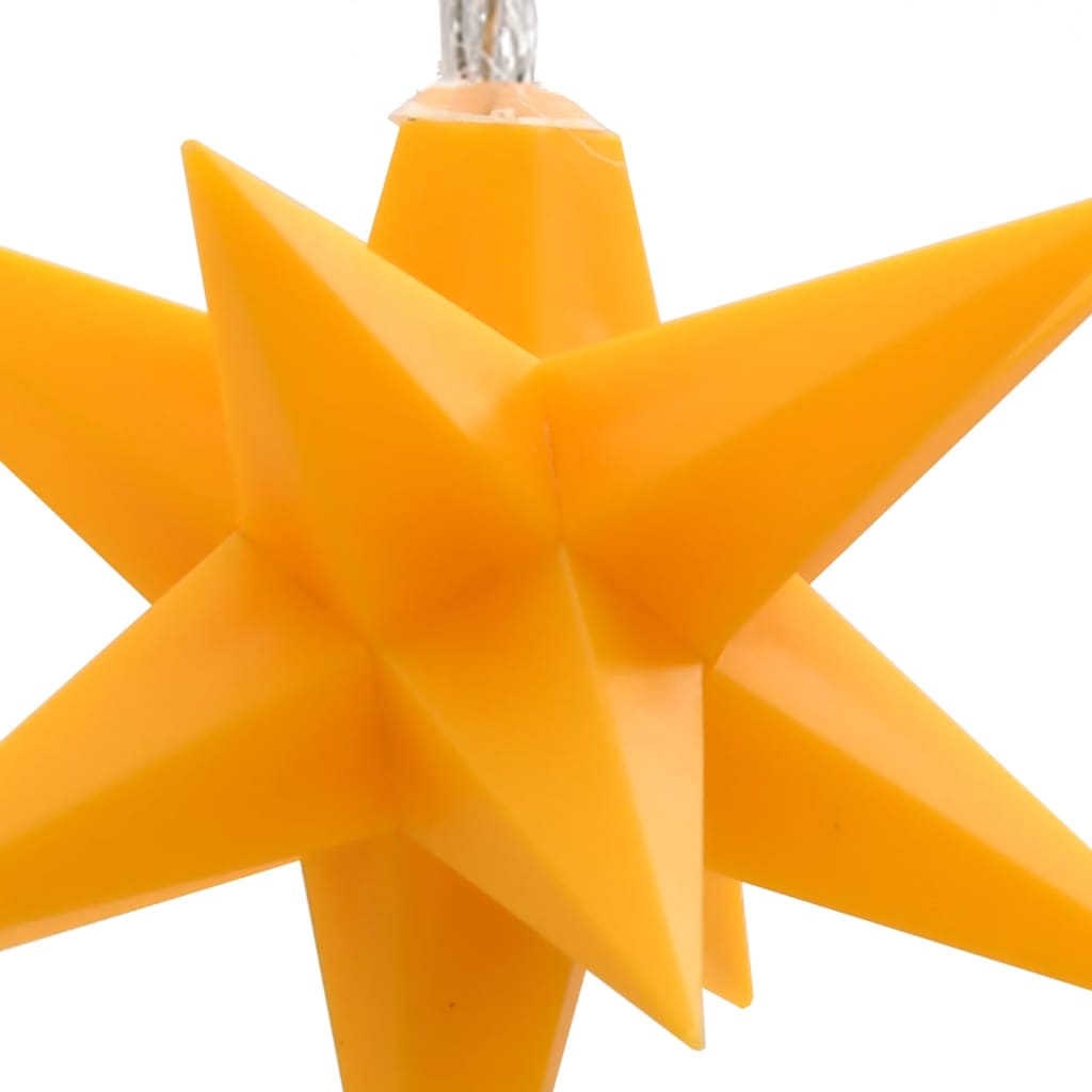 LED Christmas star with 10 LEDs yellow 10 cm