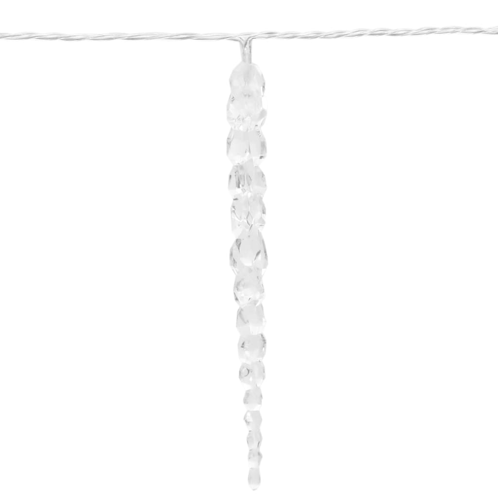 Icicle light chain 200 LEDs cold white 20 m acrylic PVC