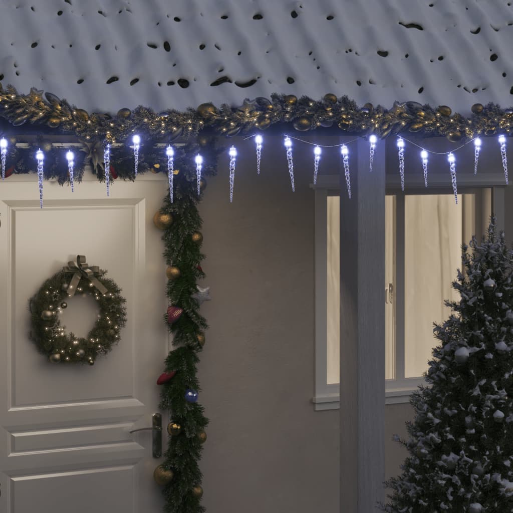 Icicle light chain 200 LEDs cold white 20 m acrylic PVC