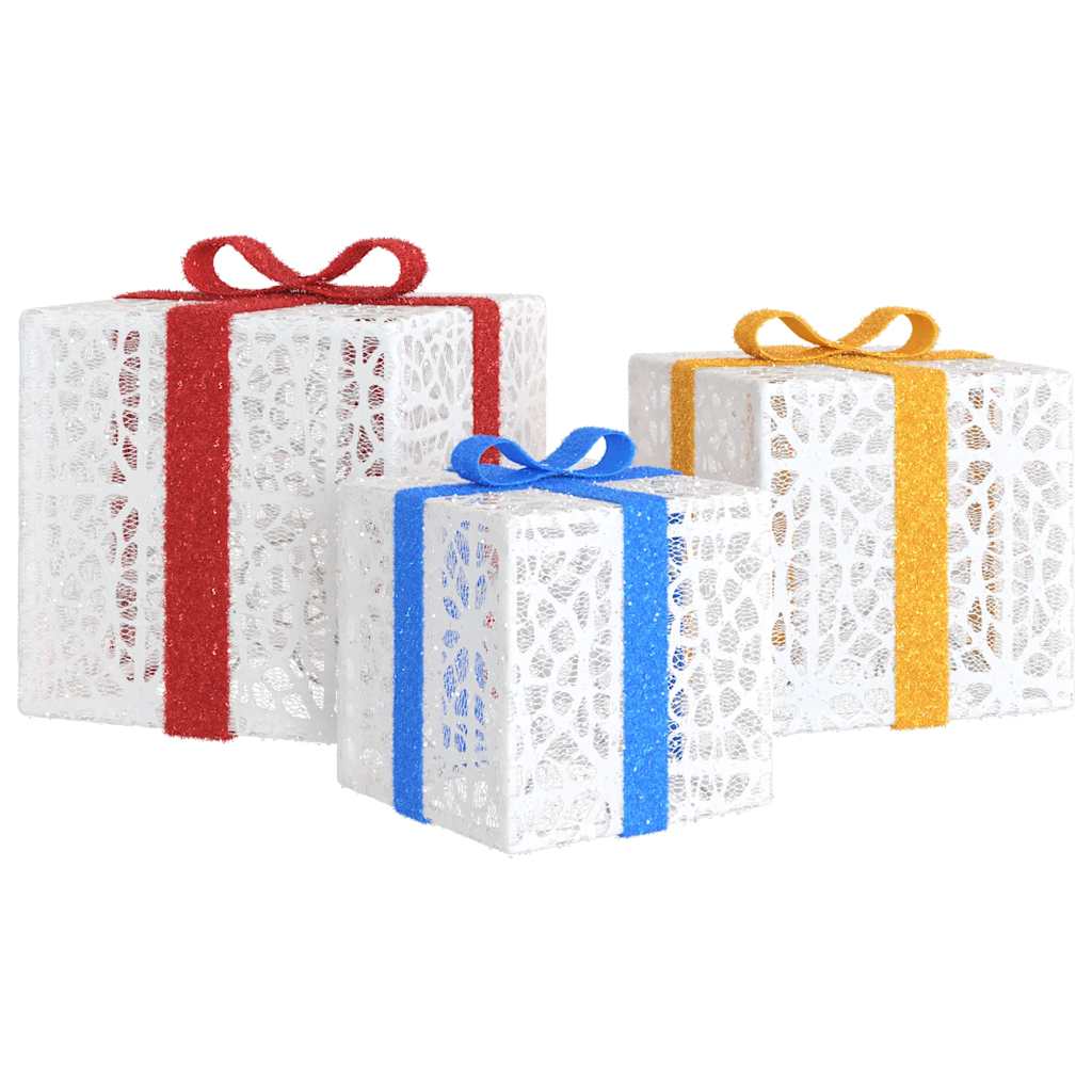 Illuminated Gift Boxes 3 pcs. 64 LEDs Warm White