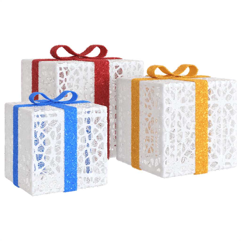 Illuminated Gift Boxes 3 pcs. 64 LEDs Warm White