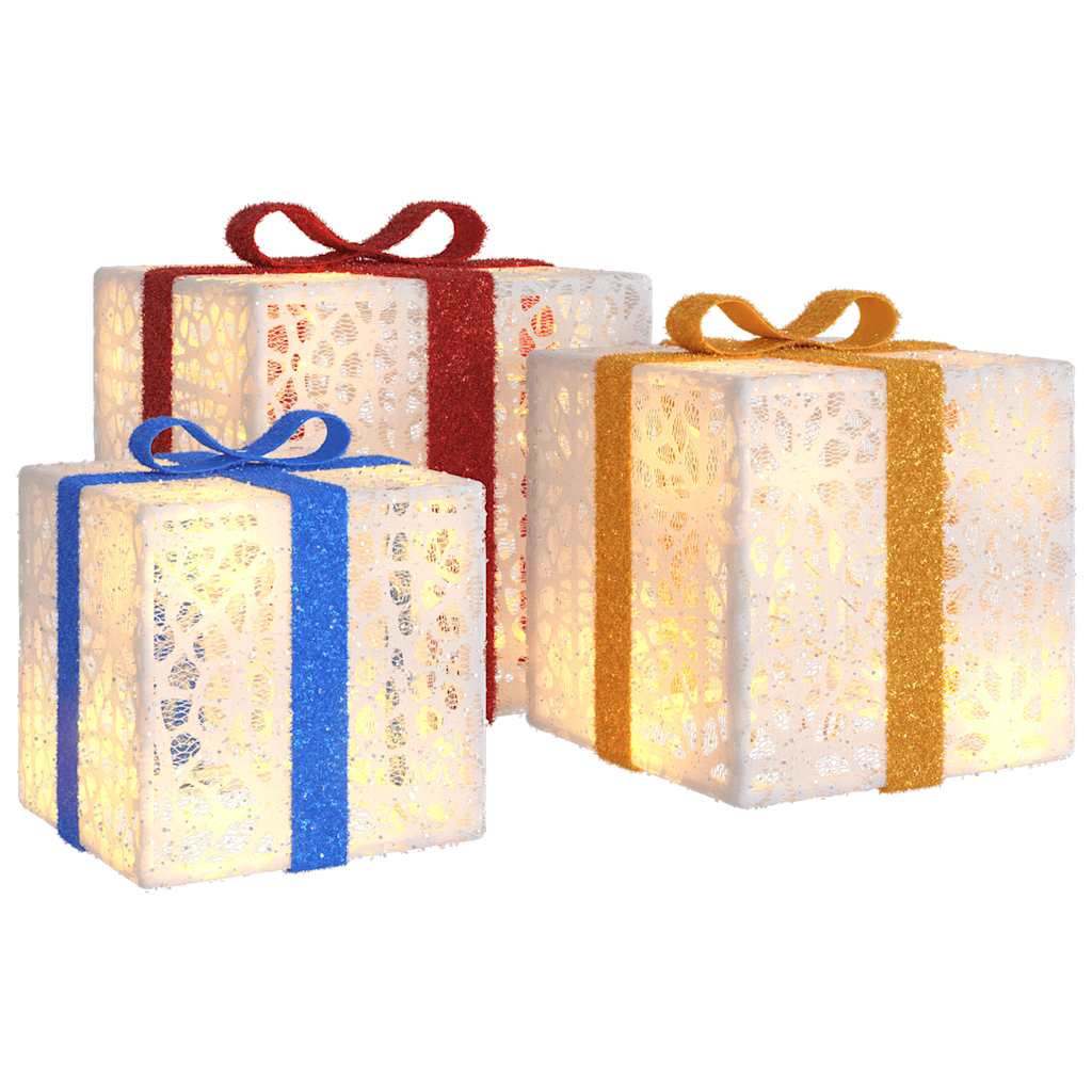 Illuminated Gift Boxes 3 pcs. 64 LEDs Warm White