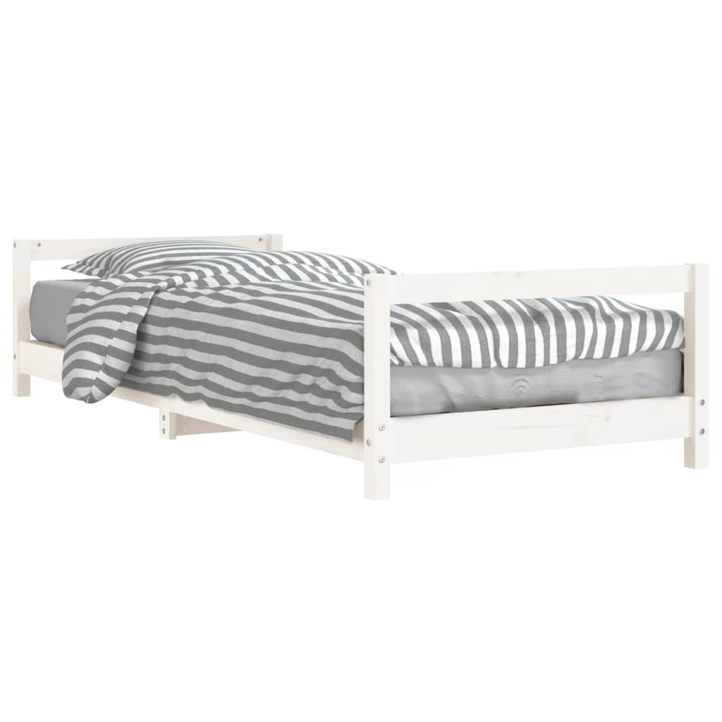 Children's bed white 80x200 cm solid pine wood