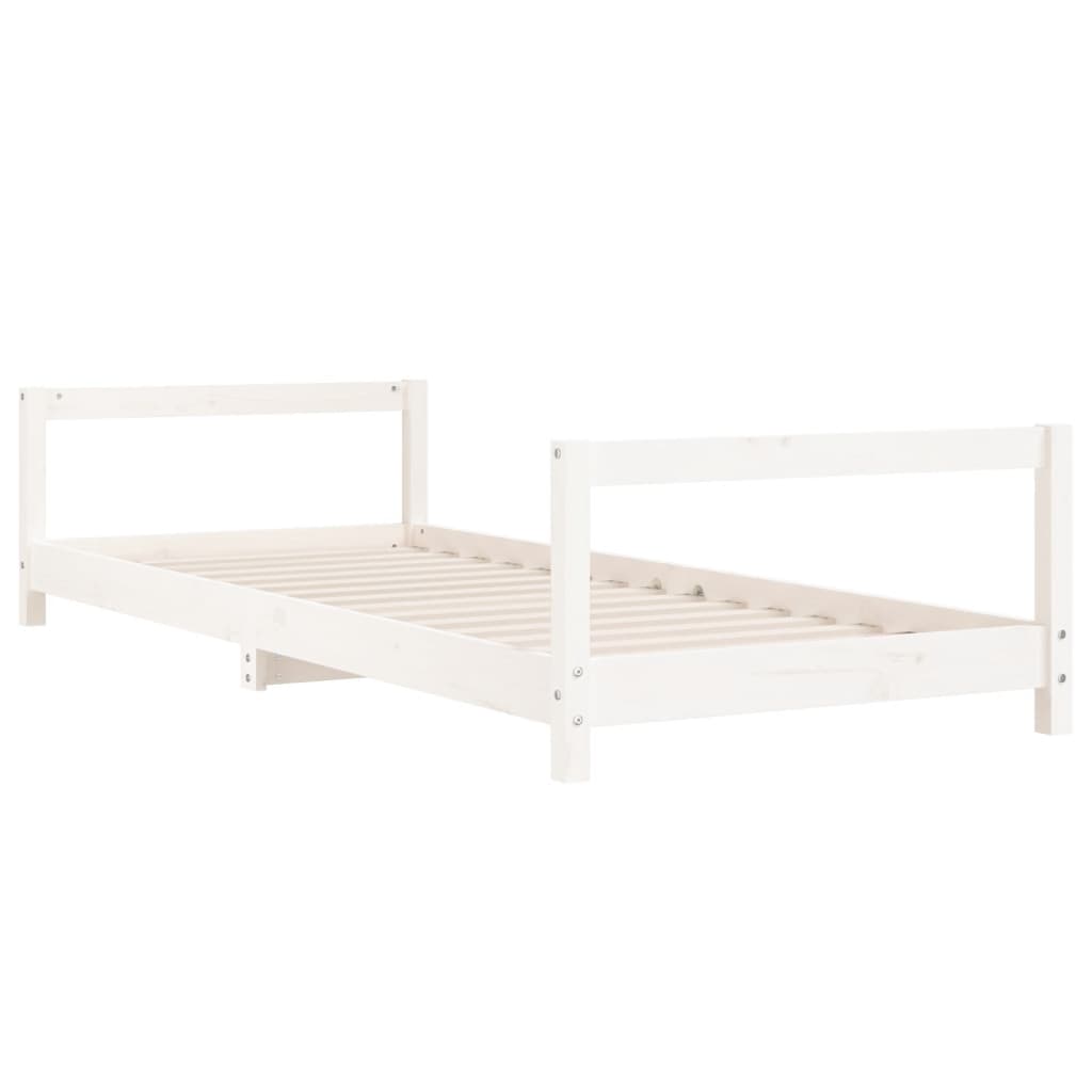 Children's bed white 80x200 cm solid pine wood