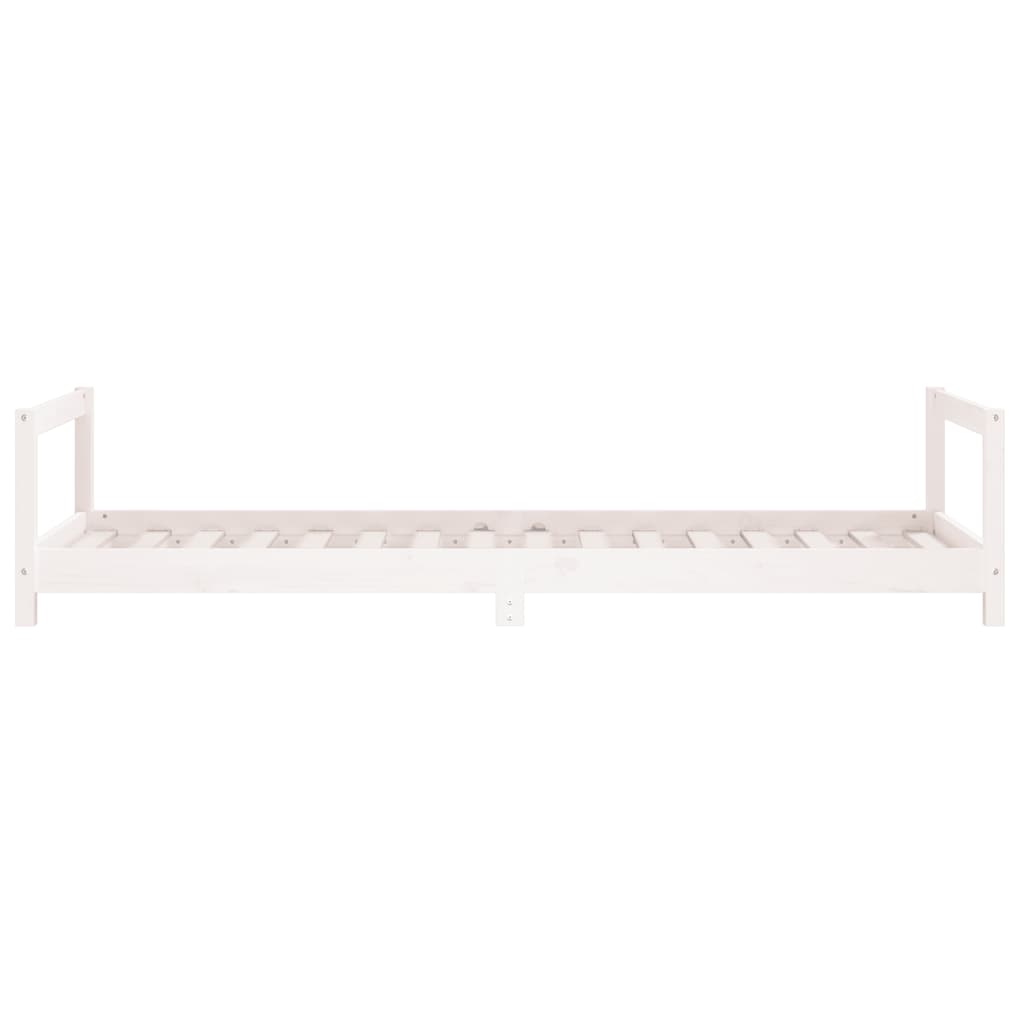 Children's bed white 80x200 cm solid pine wood