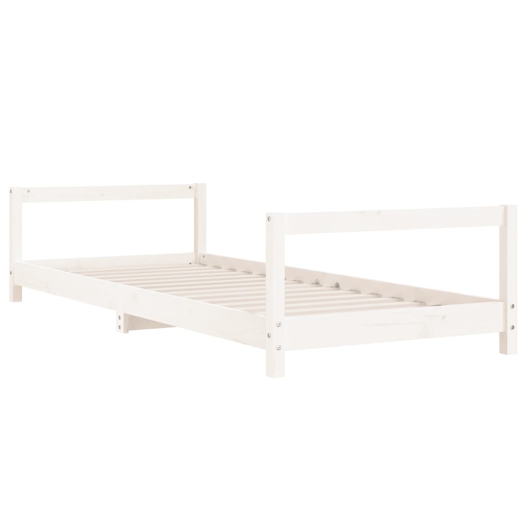 Children's bed white 80x200 cm solid pine wood