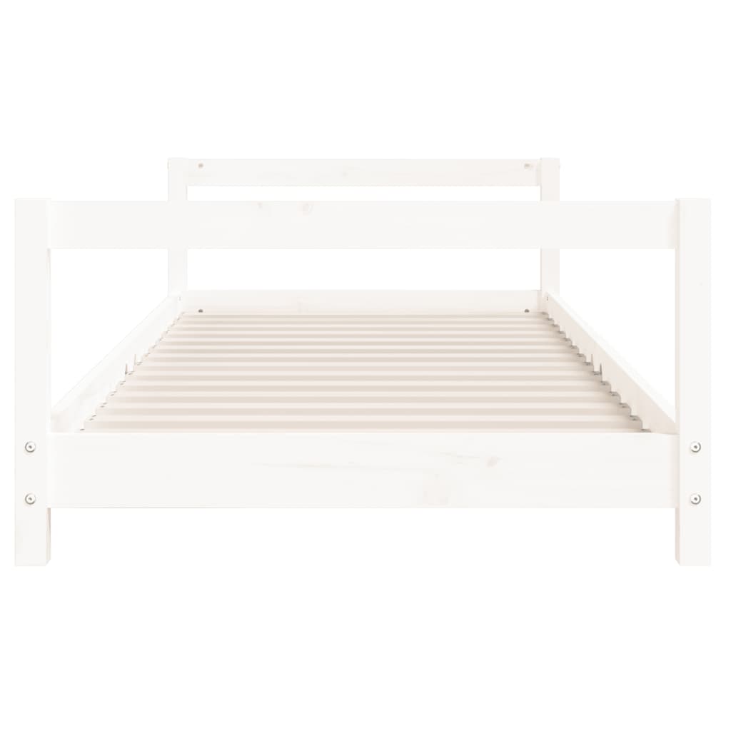 Children's bed white 90x200 cm solid pine wood