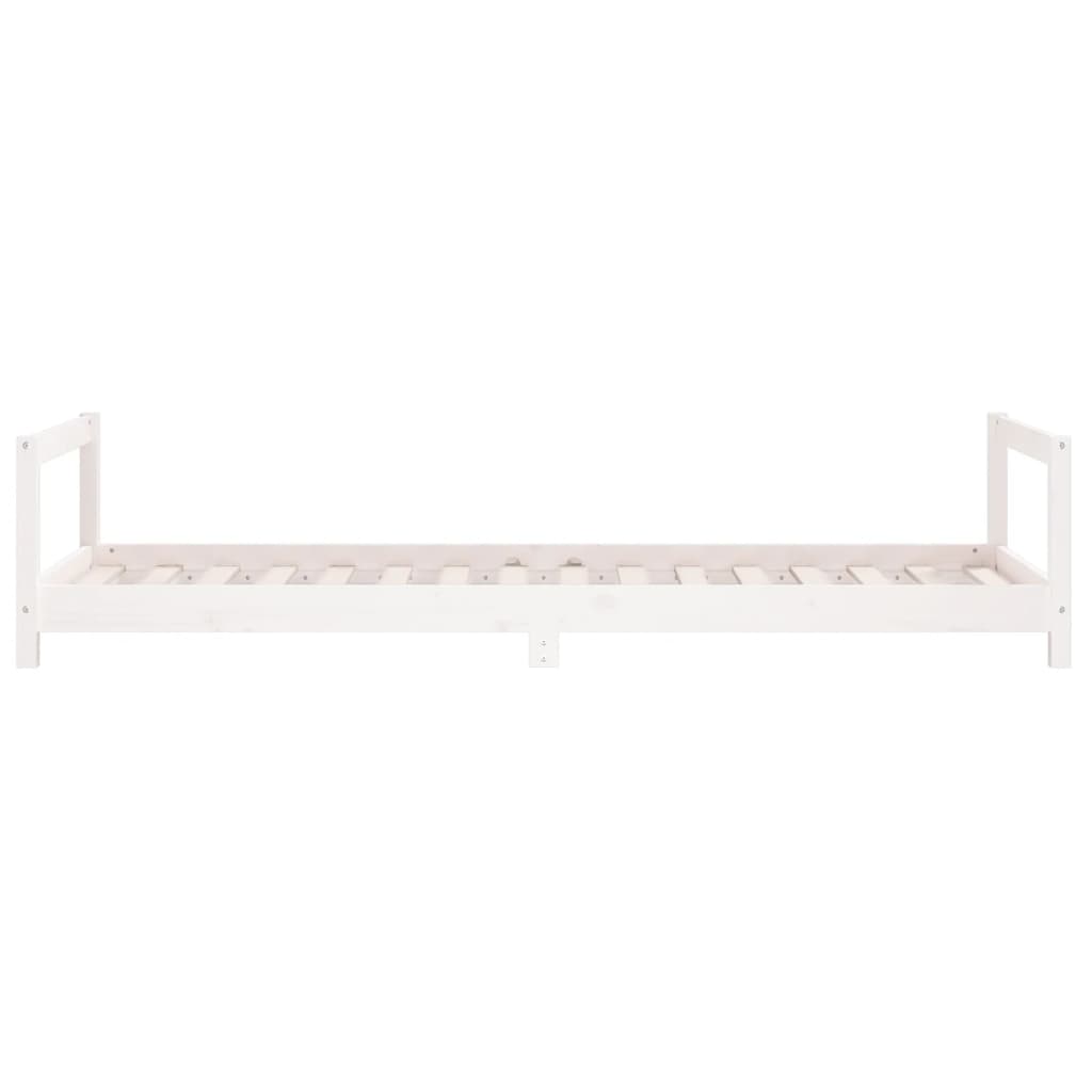 Children's bed white 90x200 cm solid pine wood