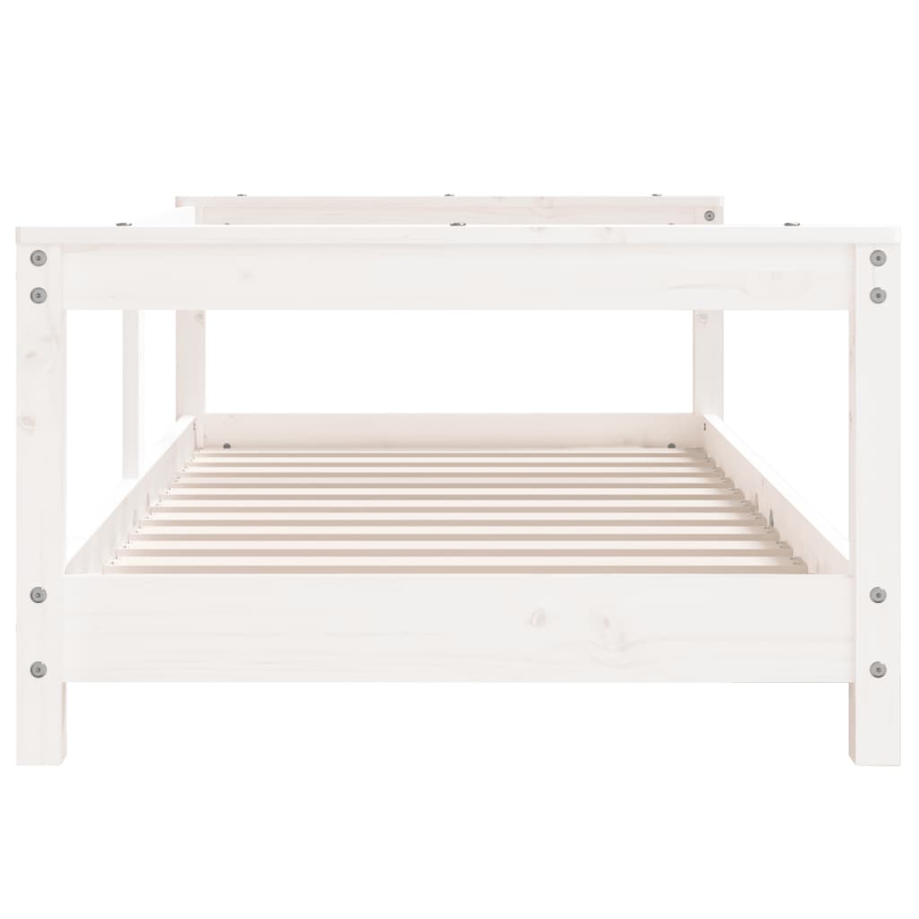 Children's bed white 70x140 cm solid pine wood