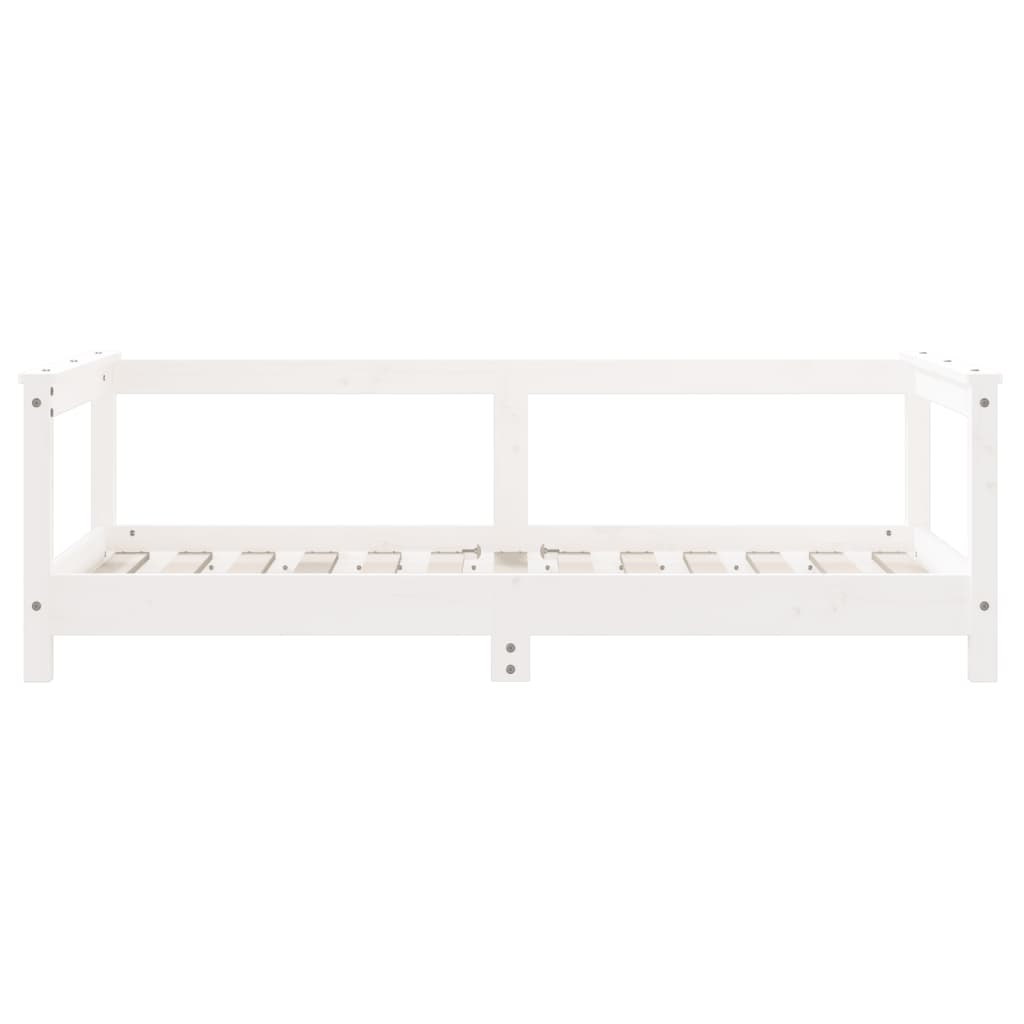 Children's bed white 70x140 cm solid pine wood