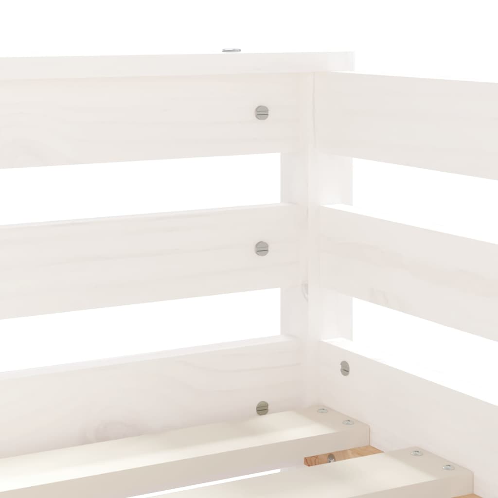 Children's bed with drawers white 70x140 cm solid pine wood