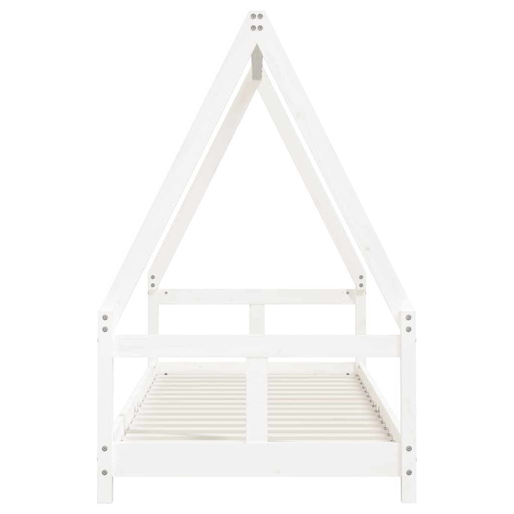 Children's bed white 80x200 cm solid pine wood