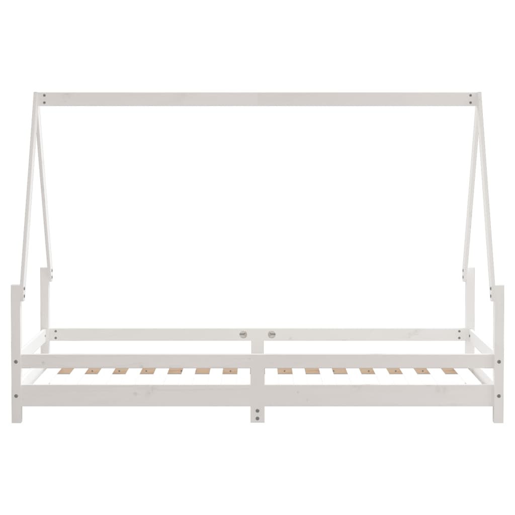 Children's bed white 80x200 cm solid pine wood