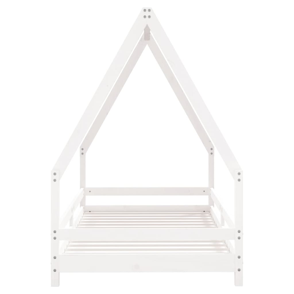 Children's bed white 90x190 cm solid pine wood