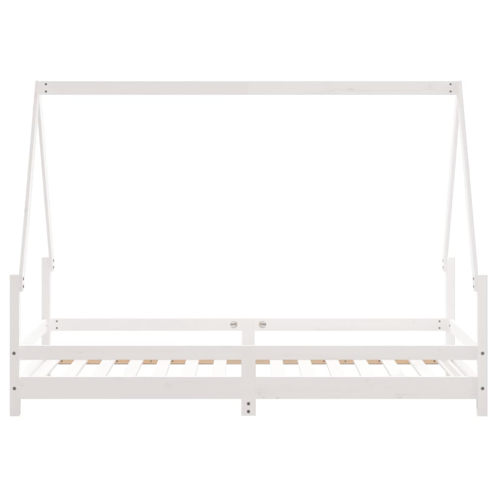 Children's bed white 90x190 cm solid pine wood