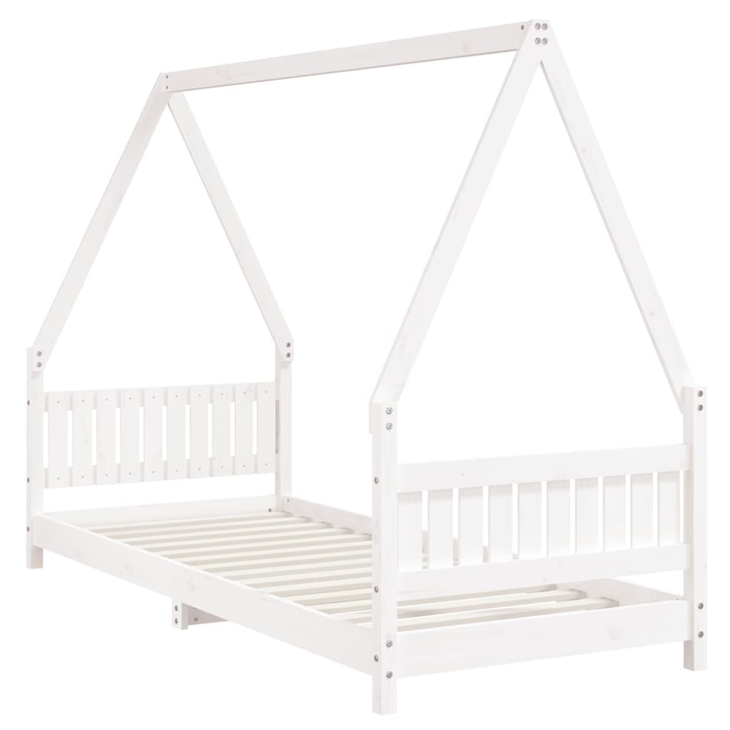 Children's bed white 80x200 cm solid pine wood