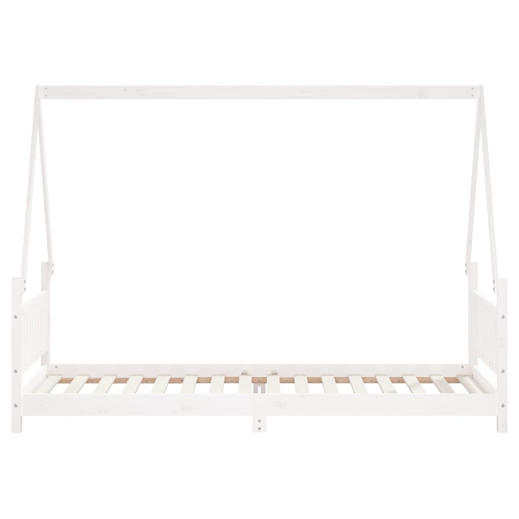 Children's bed white 80x200 cm solid pine wood