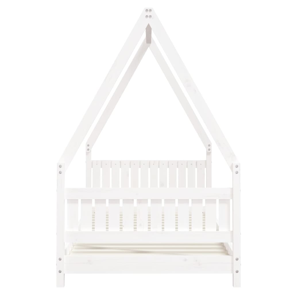 Children's bed white 90x200 cm solid pine wood