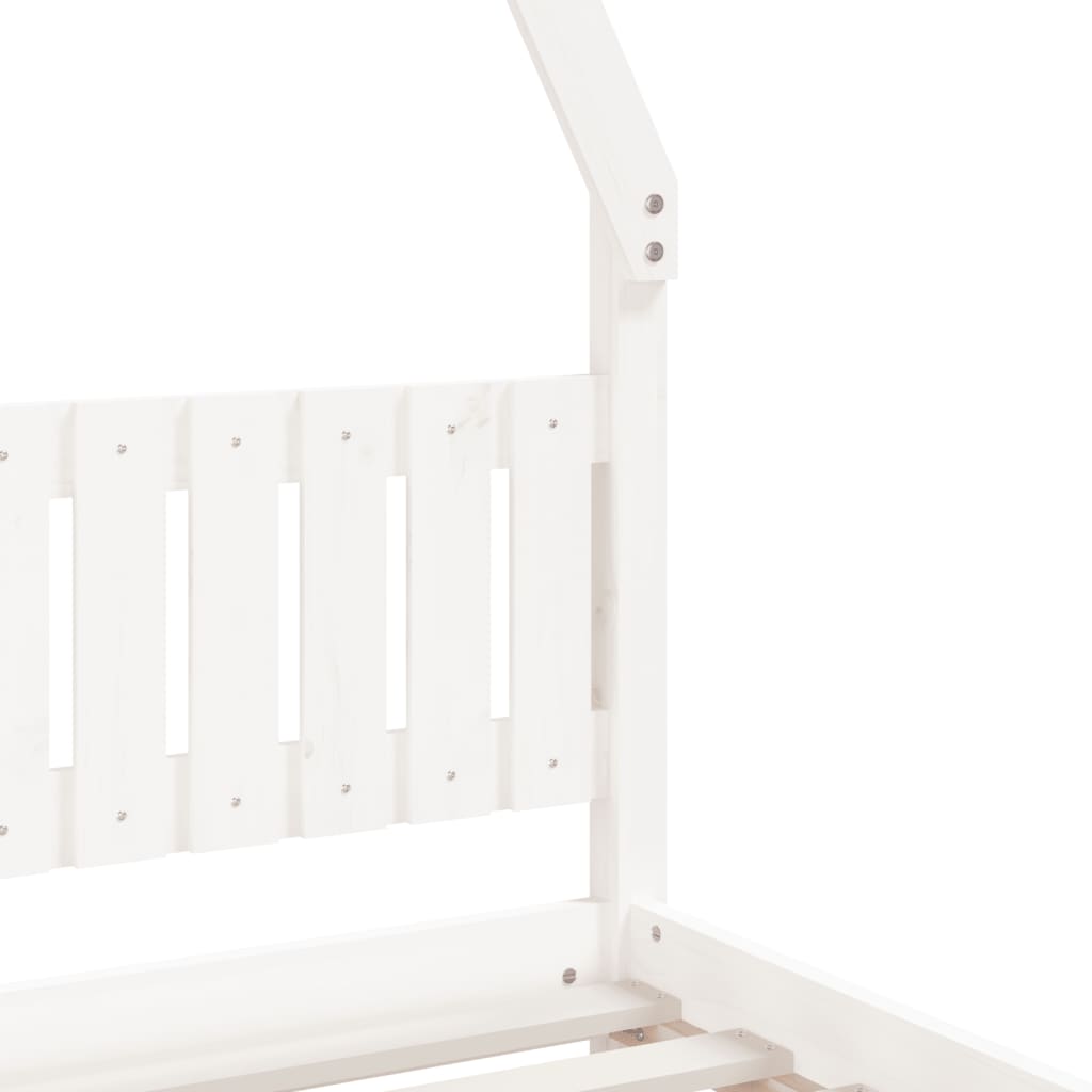 Children's bed white 90x200 cm solid pine wood